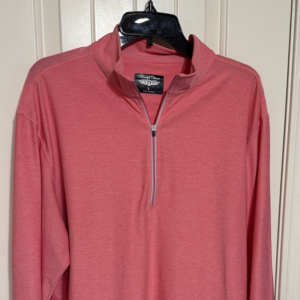 Straight Down Pink Quarter-Zip Pullover Large - image 3